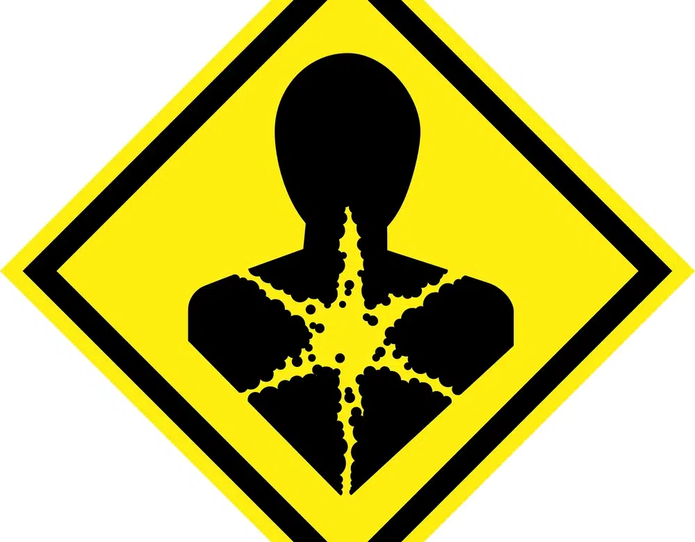 Gefahrensymbol für krebserzeugende Stoffe – Symbolbild für G 40 Untersuchung im Arbeitsschutz
